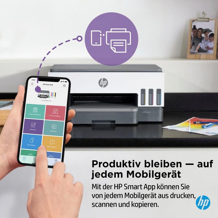 HP All-in-oneprinter Smart tank 7005 Inktpatroon inclusief inkt voor tot 3 jaar printen