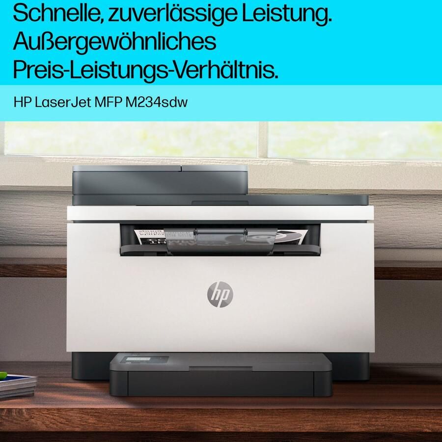 HP Zwart wit laserprinter LaserJet MFP M234sdw Multifunctionele laserprinter