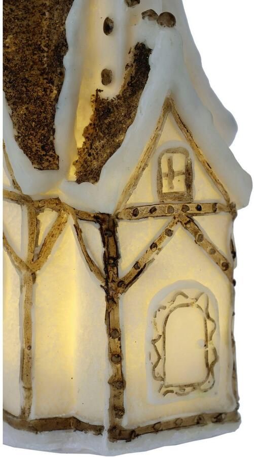I.GE.A. Decoratief figuur Huis Kerstdecoratie van polyresin hoogte ca. 24 cm (1 stuk)