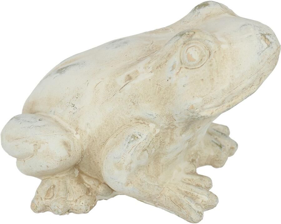 I.GE.A. Decoratief figuur Kikker van keramiek Antiek-uitziende tuin decoratie dierfiguur decoratie standbeeld tuinfiguur kikker (1 stuk)