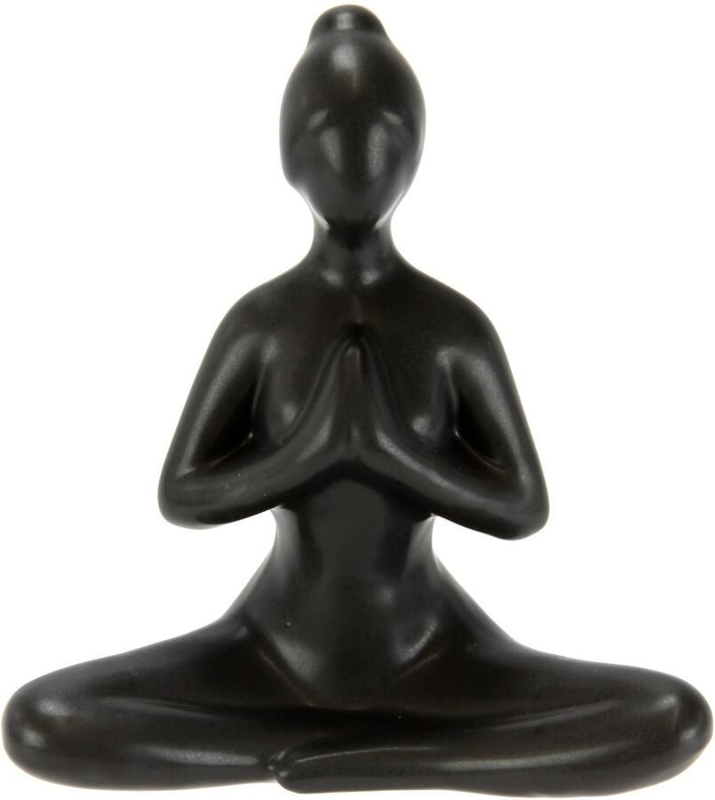 Yoga figuur vrouw meditatie decoratief figuur deco pilates yoga dame yogabiguur yogasculptuur dame meditatie beeld ornament mensenfiguur decoratief element motief om te versieren cadeau-idee keramisch figuur cadeau