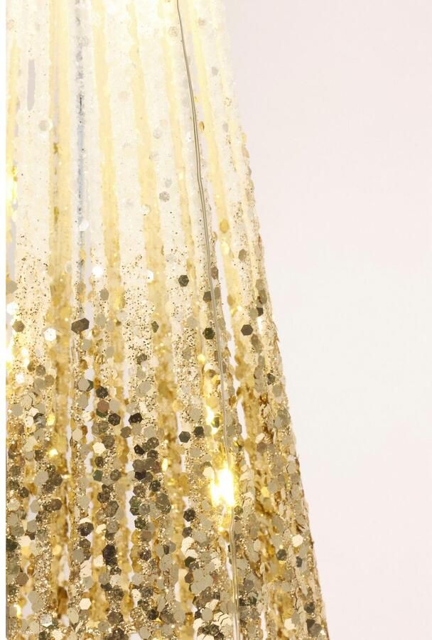 I.GE.A. Decoratief led-figuur Kerstpiramide met LED-licht Warmwit kerstboom dennenboom kerstdecoratie decor verlichting (1 stuk)