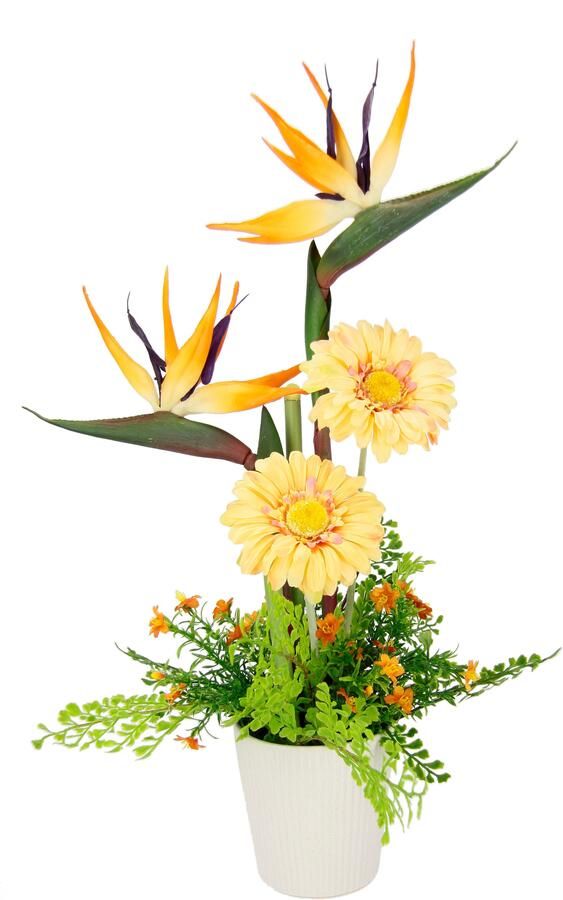 I.GE.A. Kunstbloem Arrangement strelitzia gerbera (1 stuk)