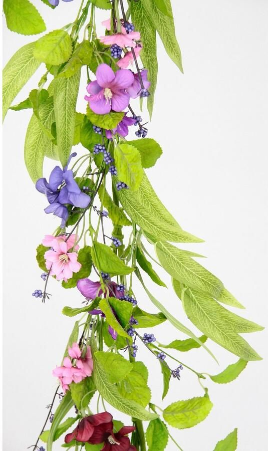 I.GE.A. Kunstbloem Bloemenrank Bloemrank stiefmoeder rank guirlande klimop kamer muur bruiloft
