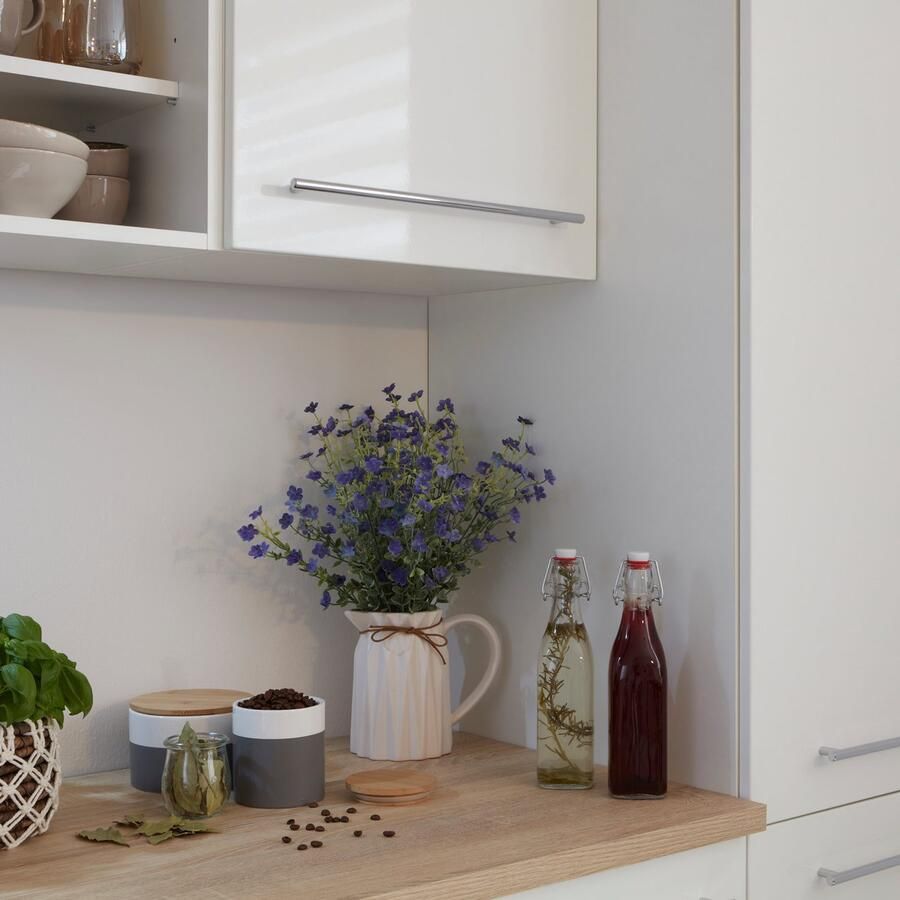 I.GE.A. Kunstbloem Bloemenstruik In keramieken kan met strik