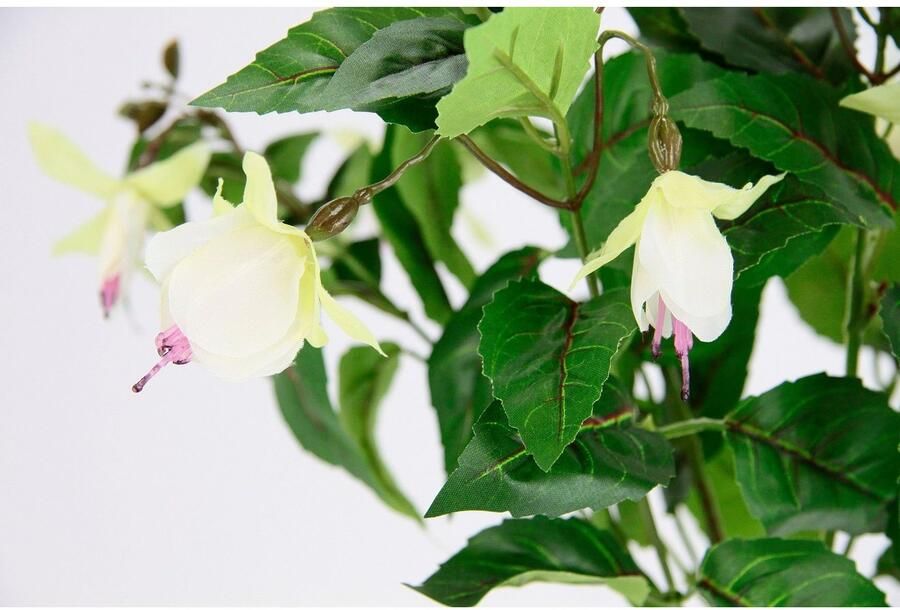 I.GE.A. Kunstbloem Fuchsia s In pot kamerplant decoratie dubbele bloemblaadjes potplant hybride hortensia