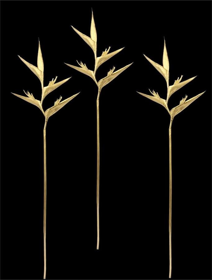 I.GE.A. Kunstbloem Heliconia Exotische decoratieve tak tropische bloem 3-delige set (3 stuks)