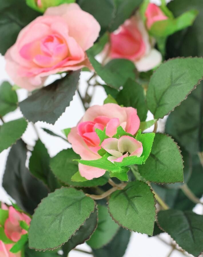 I.GE.A. Kunstbloem Kunstmatige rozenstruik Kunstroos bloem boeket rozen rozenboeket wilde roos (3 stuks)