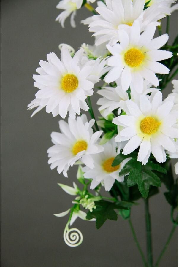 I.GE.A. Kunstbloem Margrieten tak 5-pack narcissen kunstbloem pasen zijdenbloem lent decoratie