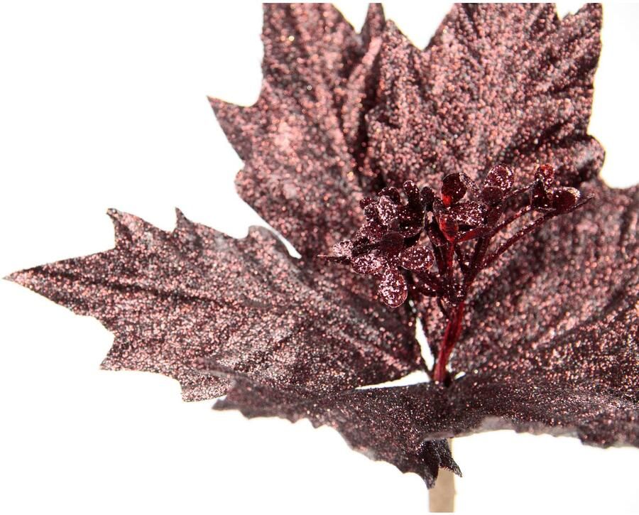 I.GE.A. Kunstbloem Poinsettia Kunstbloem decoratieve bloem 5-delige set (5 stuks)