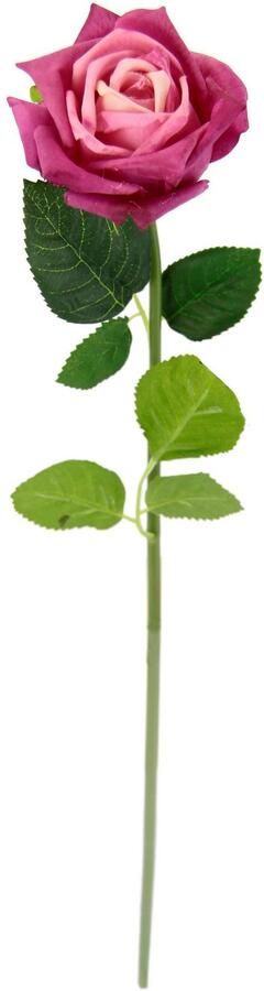 I.GE.A. Kunstbloem Rosé set van 5 kunstrozen zijderozen boeket kunsttak kunstroos (5 stuks)