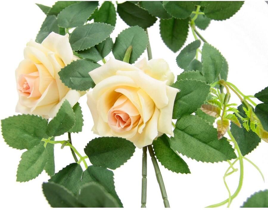 I.GE.A. Kunstbloem Rozenrank Kunstmatige rozen guirlande kunstbloemen hangend bruiloft kerst