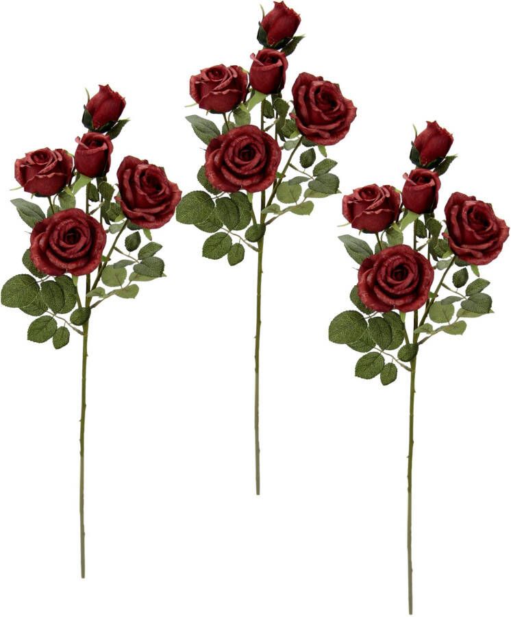 I.GE.A. Kunstbloem Rozentak set van 3 (3 stuks)