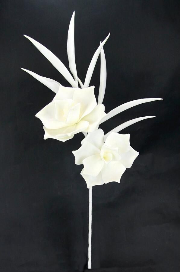 I.GE.A. Kunstbloem Softschuim-rose (2 stuks)