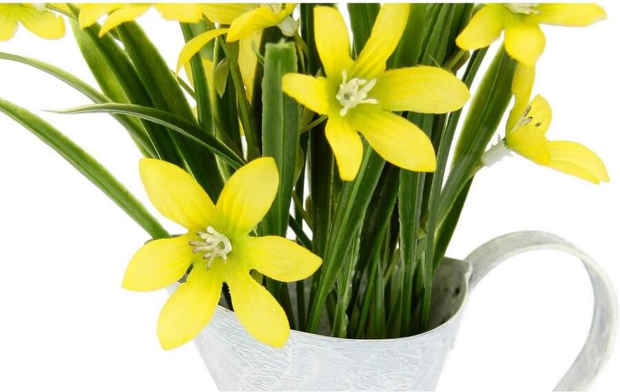 I.GE.A. Kunstbloem Sterbloem In kan van metaal (1 stuk)