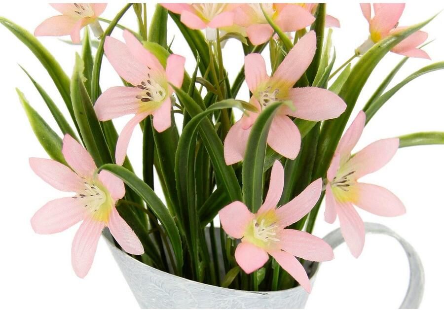 I.GE.A. Kunstbloem Sterbloem In kan van metaal (1 stuk)