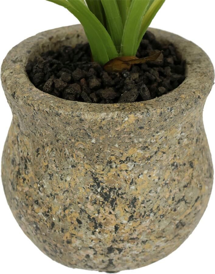 I.GE.A. Kunstbloem vlinderorchidee met keramische pot Met bladeren en luchtwortels kunstorchidee Phalaenopsis kunstplant (1 stuk)