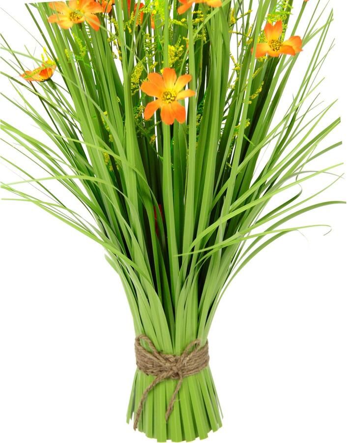 I.GE.A. Kunstgras Met cosmea-bloemen Grasbundel kunstmatig siergras (1 stuk)