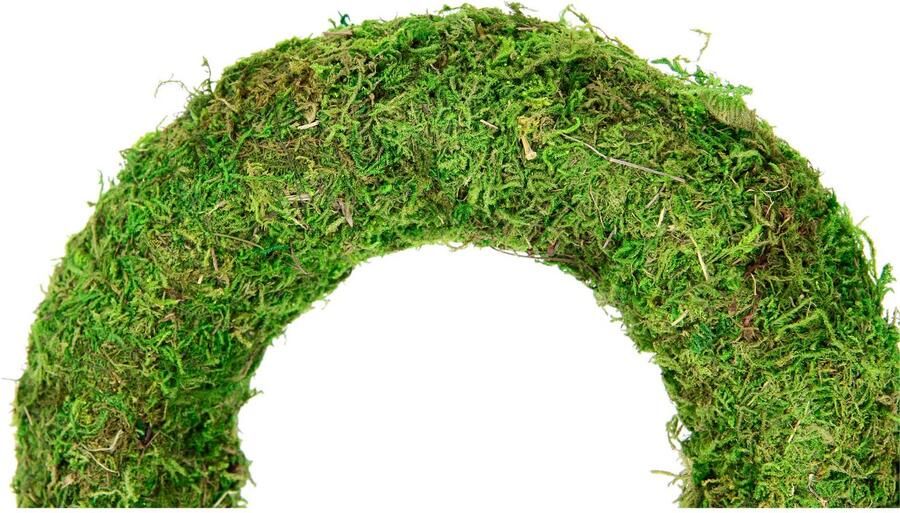 I.GE.A. Kunstkrans Krans van mos en riet wilgenkrans bloemenkrans decoratieve krans (1 stuk)