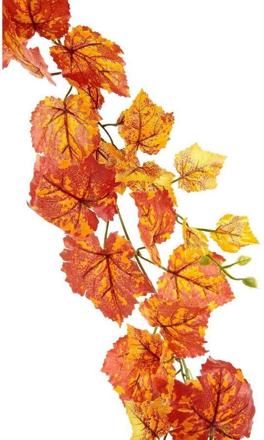I.GE.A. Kunstplant Druivenblad Kunstmatige wijnrank wanddecoratie