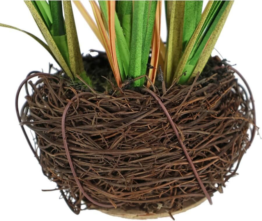 I.GE.A. Kunstplant Gras in takken Kunstmatige grasstruik 2-delige set (2 stuks)