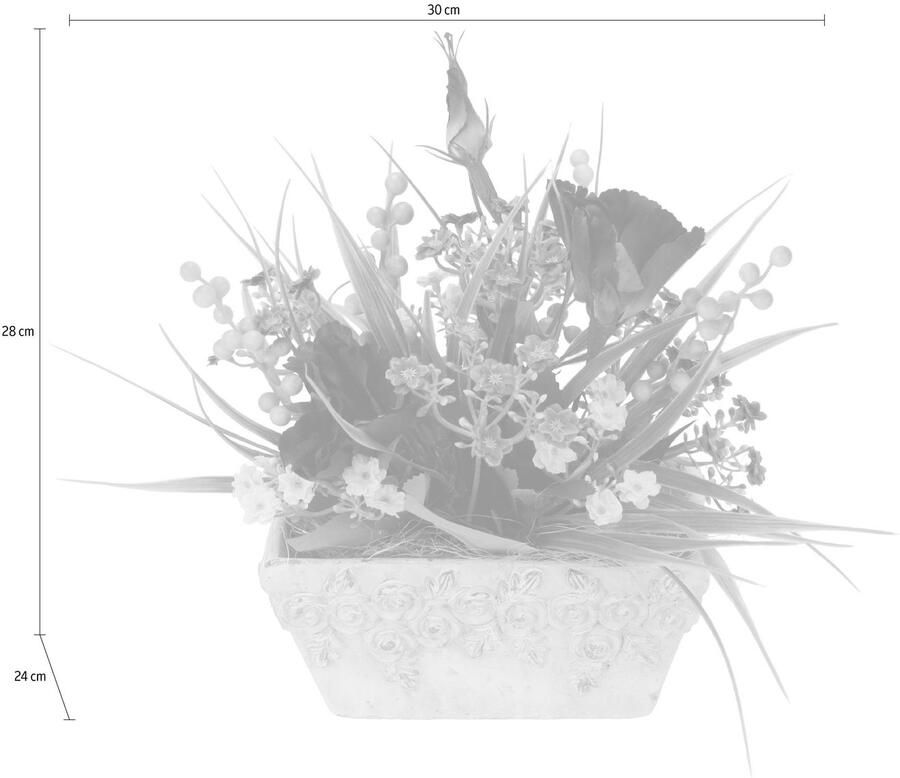 I.GE.A. Kunstplant Opstelling in kom (1 stuk)
