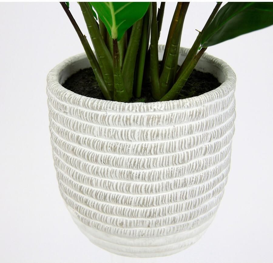 I.GE.A. Kunstplant Spathiphyllum in pot anthurium calla flamingobloem exotische plant met witte bloemen (1 stuk)