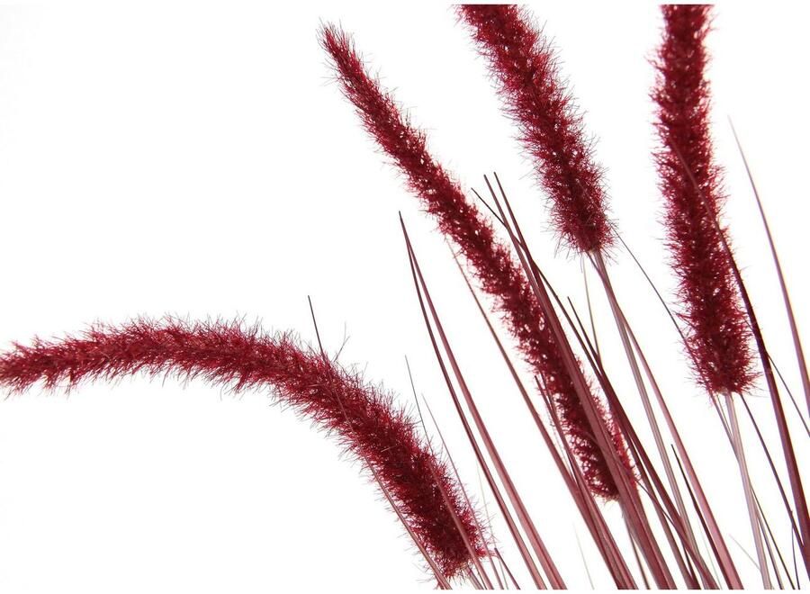I.GE.A. Kunstplant Vossenstaart Met overpot kunstgras decoratie borstenhirse Panicoideae Setaria (2 stuks)