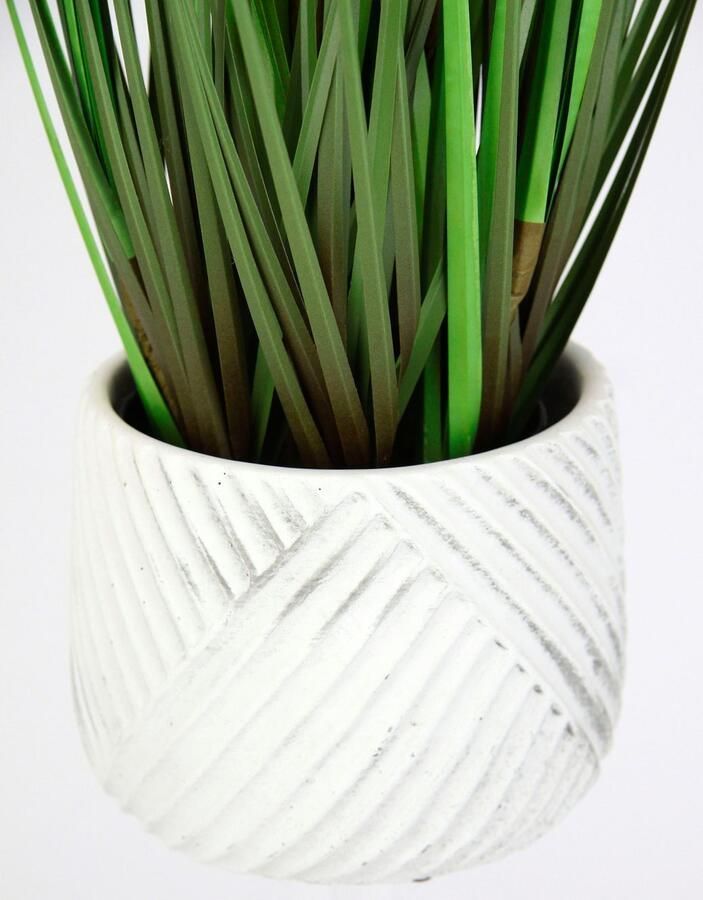 I.GE.A. Kunstplant Vossenstaart Met overpot kunstgras decoratie borstenhirse Panicoideae zoetgrassen Setaria (2 stuks)