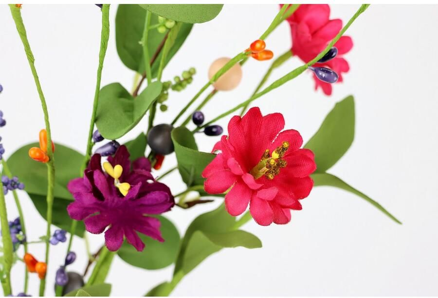 I.GE.A. Kunsttak Kunstmatige bloeitak 2er-set kunstbloem margriet madelief tak decoratietak enkele bloem (2 stuks)