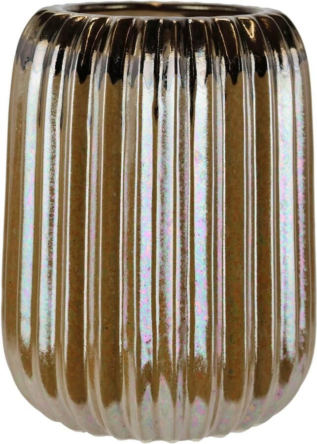 I.GE.A. Siervaas Tafelvaas van keramiek bloemenvasen hoogte ca. 18 cm (1 stuk)