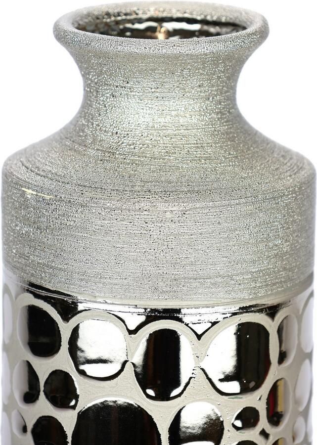 I.GE.A. Tafelvaas Vaas van keramiek Keramische vaas bloemenvaas cilindrisch bloemen decoratieve vaas decoratie bruiloft decoratie (1 stuk)