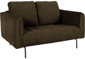 INOSIGN 2-zitsbank Angara van cord bekleding met 19 cm hoge zwarte metalen poten