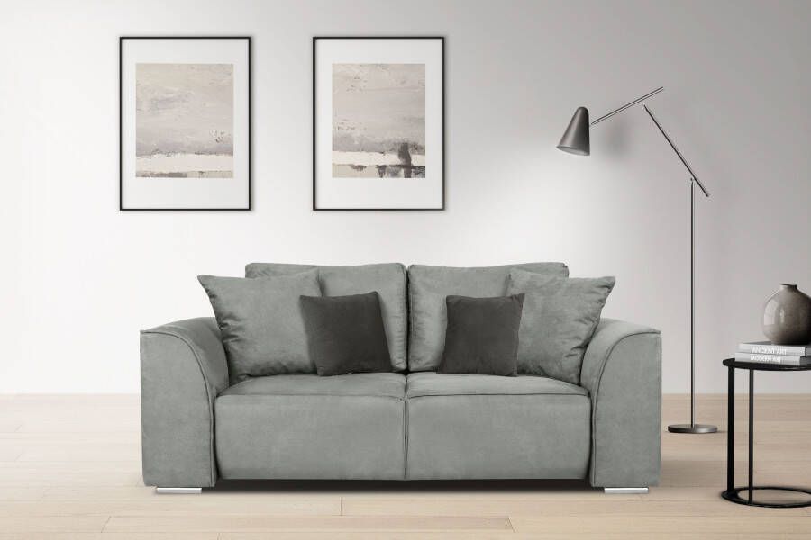 INOSIGN 2-zitsbank BEATRICE verkrijgbaar in trendy stofopties B D H: 143 73 92 cm In hoogwaardige afwerking incl. 2 grote sierkussens in de kleur van de romp