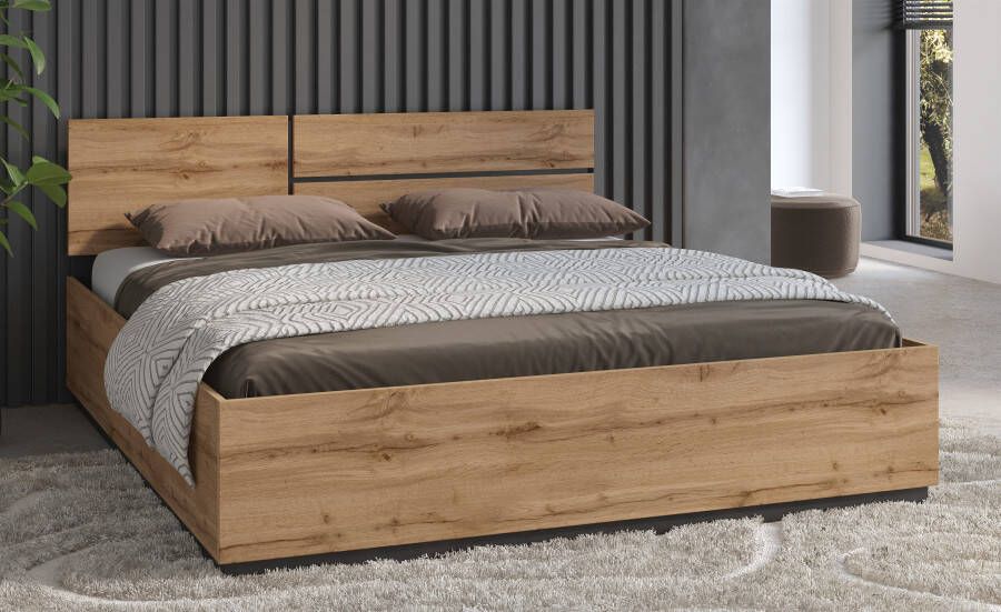 INOSIGN Bedframe Cross moderne bedframe Tweepersoonsbed in twee maten stabiel bedframe