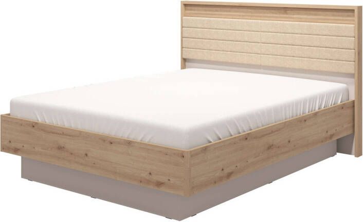 INOSIGN Bedframe Modena met gedeeltelijk gepolsterde hoofdeinde 160 of 180x200cm fsc-gecertificeerd trendkleur cashmere