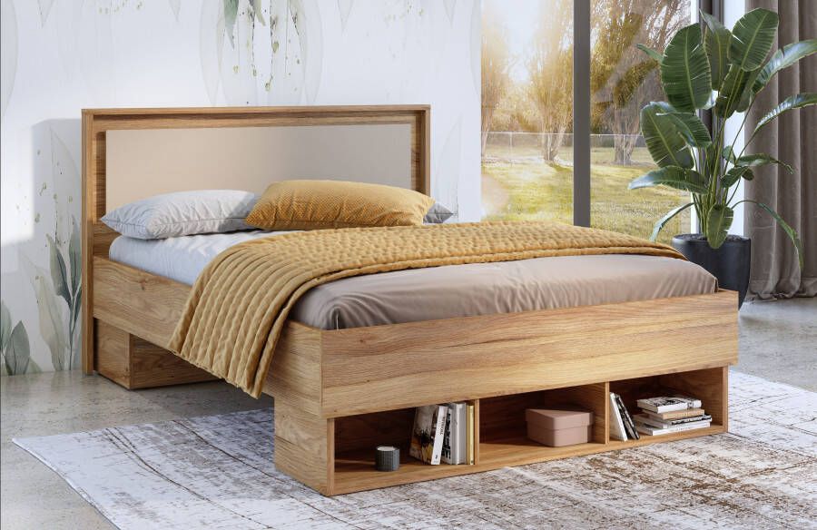 Home affaire Bedframe Wharton 140 160 of 180cm breedte Made in Europe Tweepersoonsbed met open planken FSC-gecertificeerd houtmateriaal