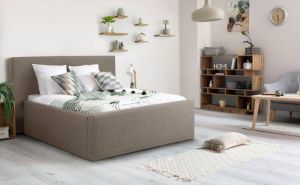 INOSIGN Bekleed ledikant DALINA rechtlijnig hoofdbord in 5 breedten ook in 220 cm lengte