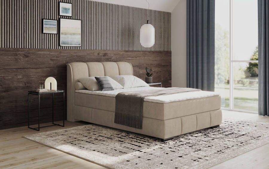 INOSIGN Boxspring Bethany met bedkist incl. matras Topmatras en sierkussen in verschillende hardheden beschikbaar