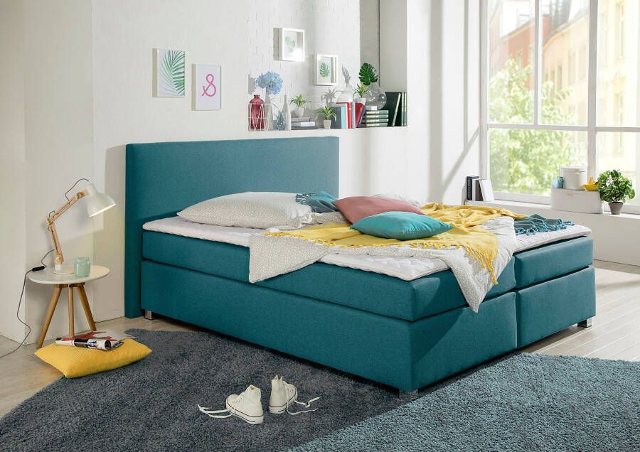 INOSIGN Boxspring Eliana incl. topmatras in 4 breedten 3 matrassoorten en 2 hardheden