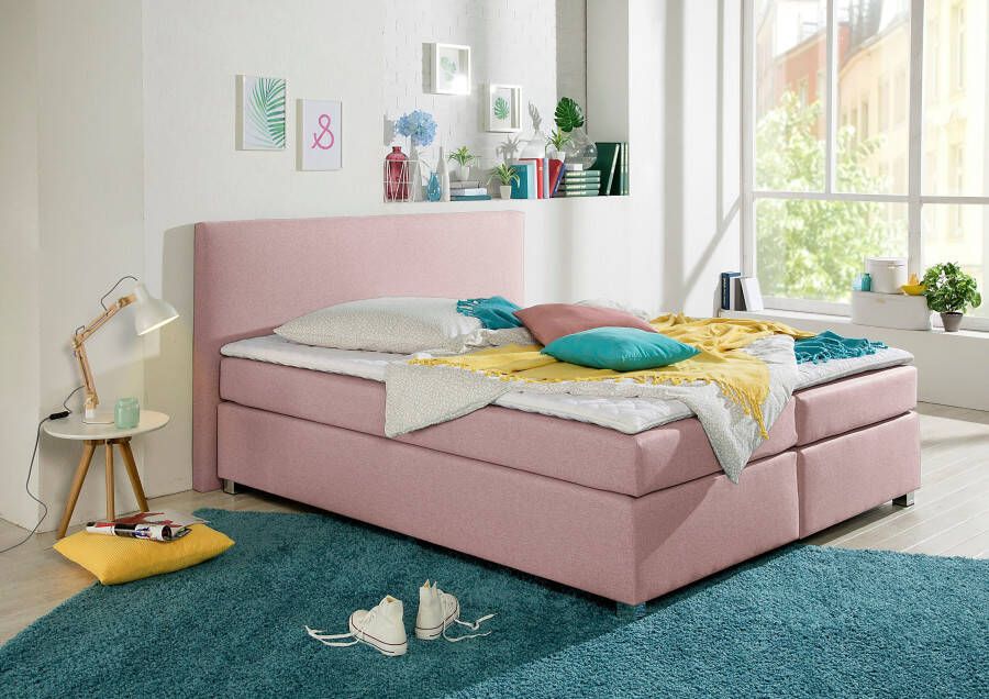 INOSIGN Boxspring Eliana incl. topmatras in 4 breedten 3 matrassoorten en 2 hardheden