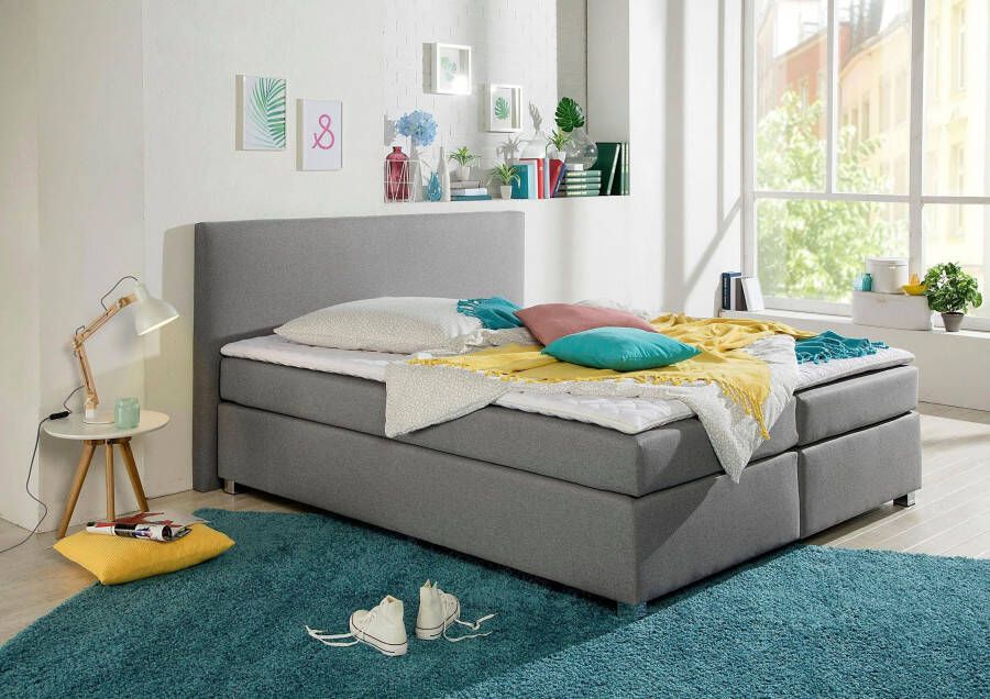 INOSIGN Boxspring Eliana incl. topmatras in 4 breedten 3 matrassoorten en 2 hardheden