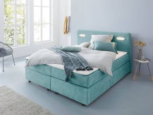 INOSIGN Boxspring Luan Laden ledverlichting en topmatras in breedte 120 cm en 180 cm