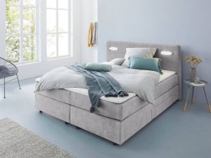 INOSIGN Boxspring Luan Laden ledverlichting en topmatras in breedte 120 cm en 180 cm