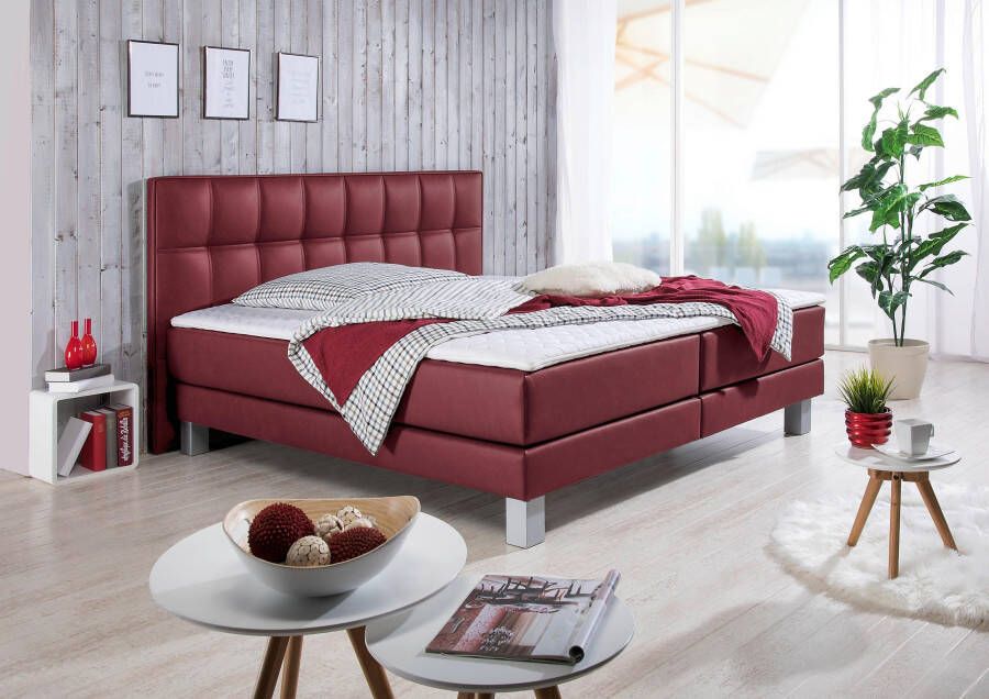 INOSIGN Boxspring Tavira in 4 breedten 4 kleuren en 3 matrassoorten incl. topmatras