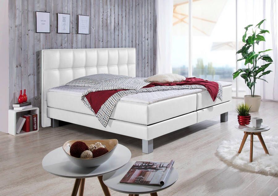 INOSIGN Boxspring Tavira in 4 breedten 4 kleuren en 3 matrassoorten incl. topmatras