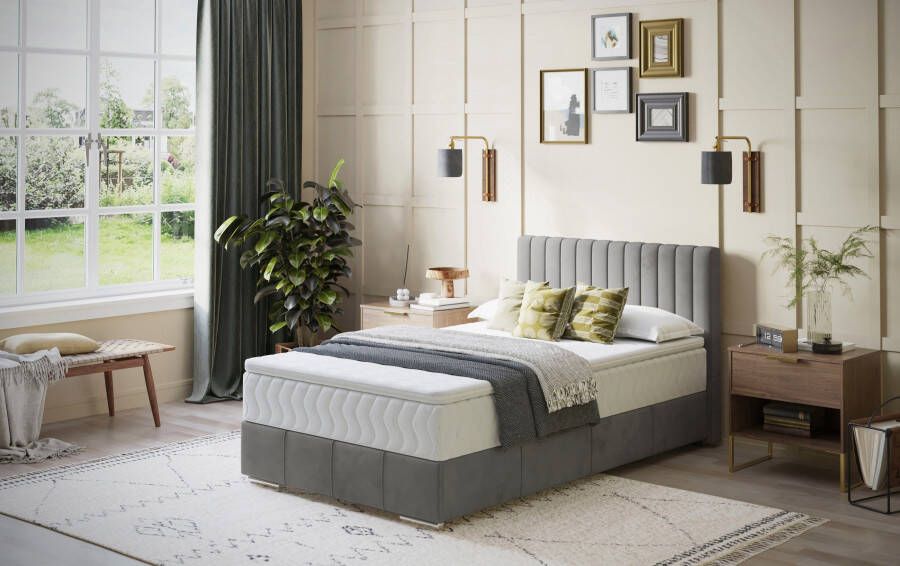 INOSIGN Boxspring Thor mit Bettkasten inkl. Matratze Topmatras en sierkussen in verschillende hardheden beschikbaar