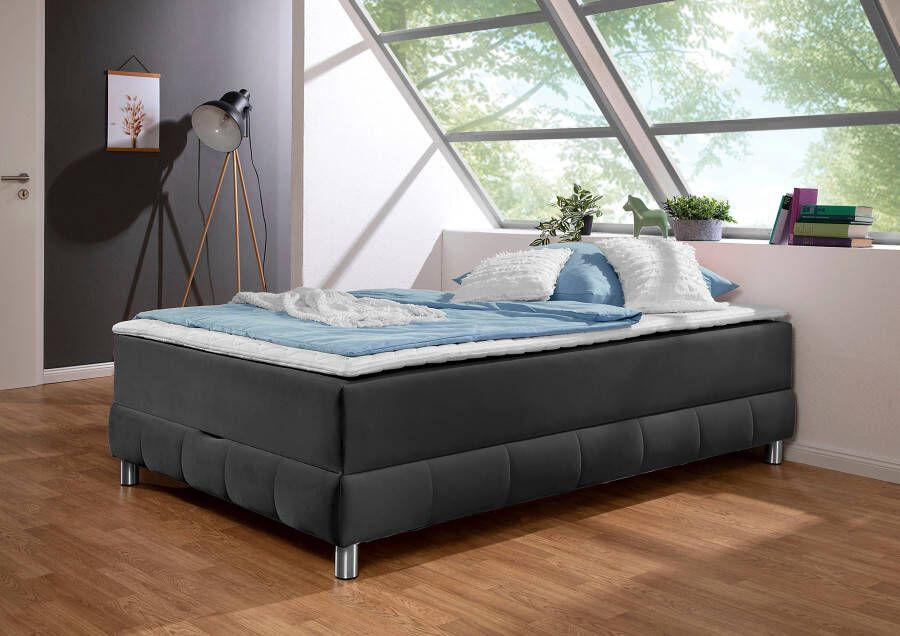 INOSIGN Boxspring Vaasa geschikt voor schuine plafonds inclusief bedlade en matrastopper