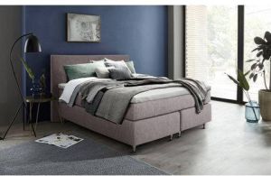 INOSIGN Boxspring Zahara incl. topmatras bijzondere highlight: opgestikte jeanszakken look