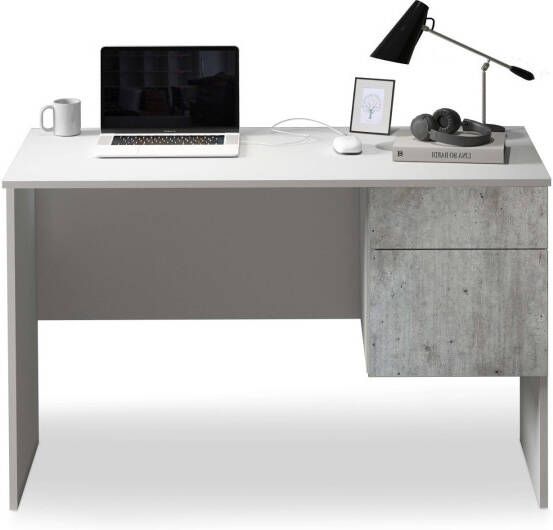 INOSIGN Bureau Coro kleine computertisch bureautafel met 1 deur & 1 lade breedte 110 cm made in italy